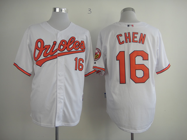 Men Baltimore Orioles #16 Chen White MLB Jerseys